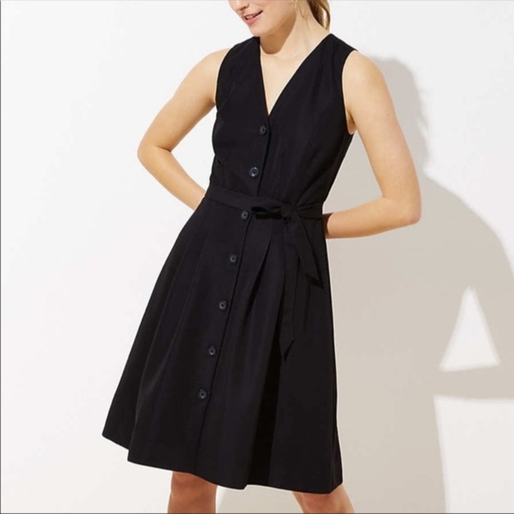 Loft Button Down MIDI Dress